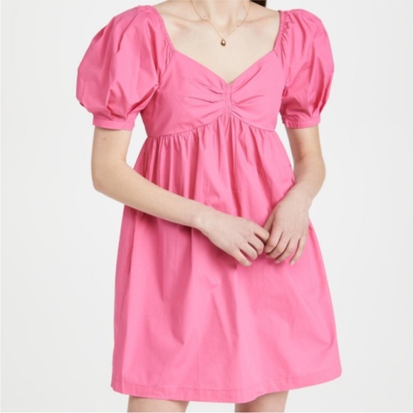 English Factory Pink Puff Sleeve Dress - Picture 1 of 3